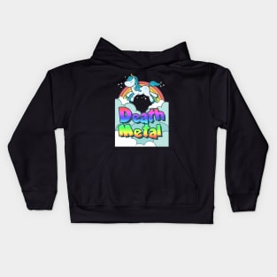 Rainbow Death Metal Unicorn Kids Hoodie